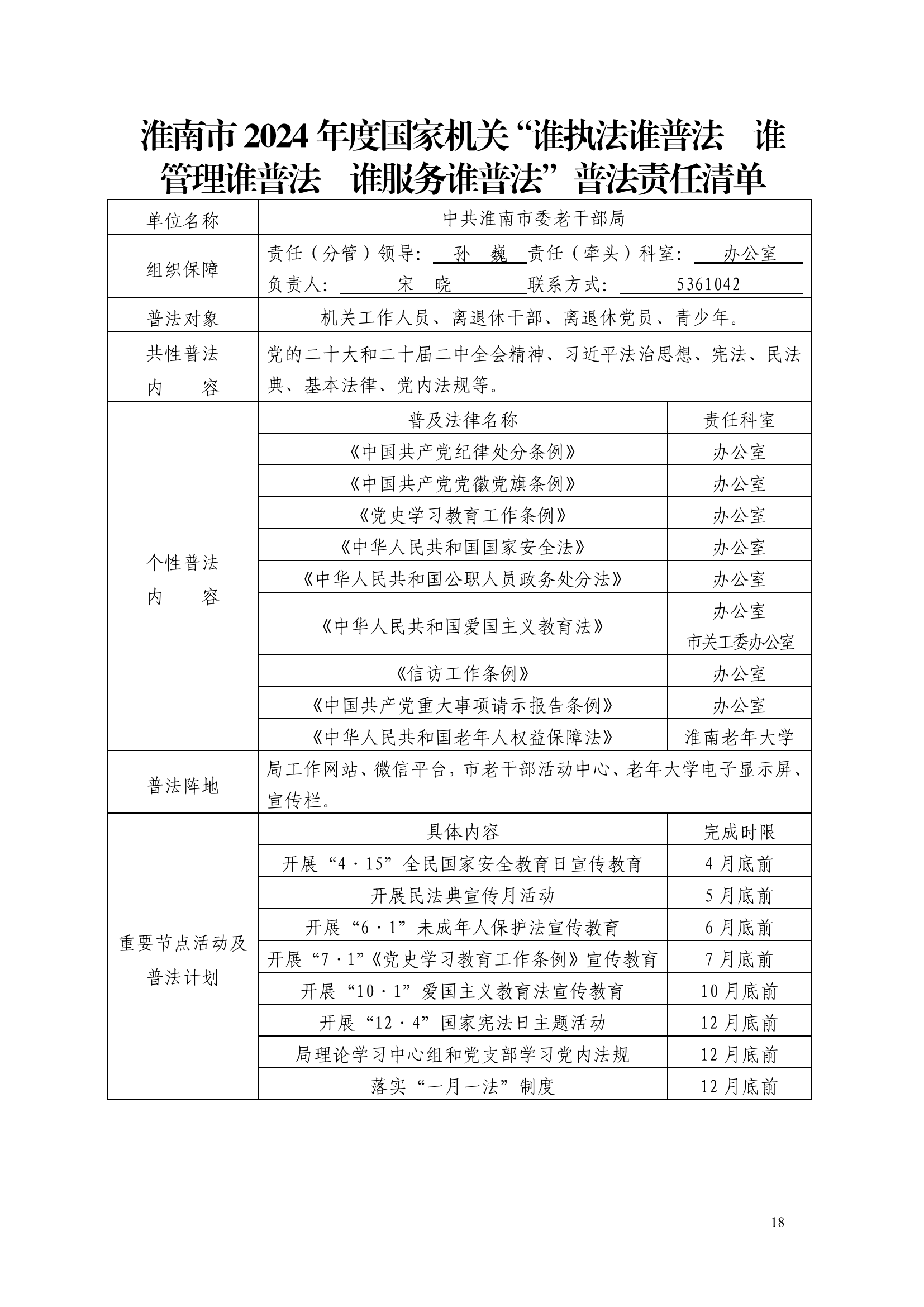 市委老干部局2024年“谁执法谁普法 谁管理谁普法 谁服务谁普法”普法责任清单_00