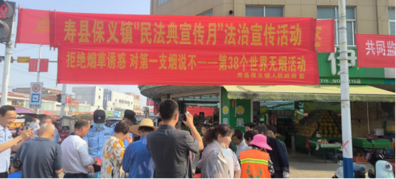 寿县保义镇关工委联合司法所开展“寓法于乐·赏景学法”宣传活动446